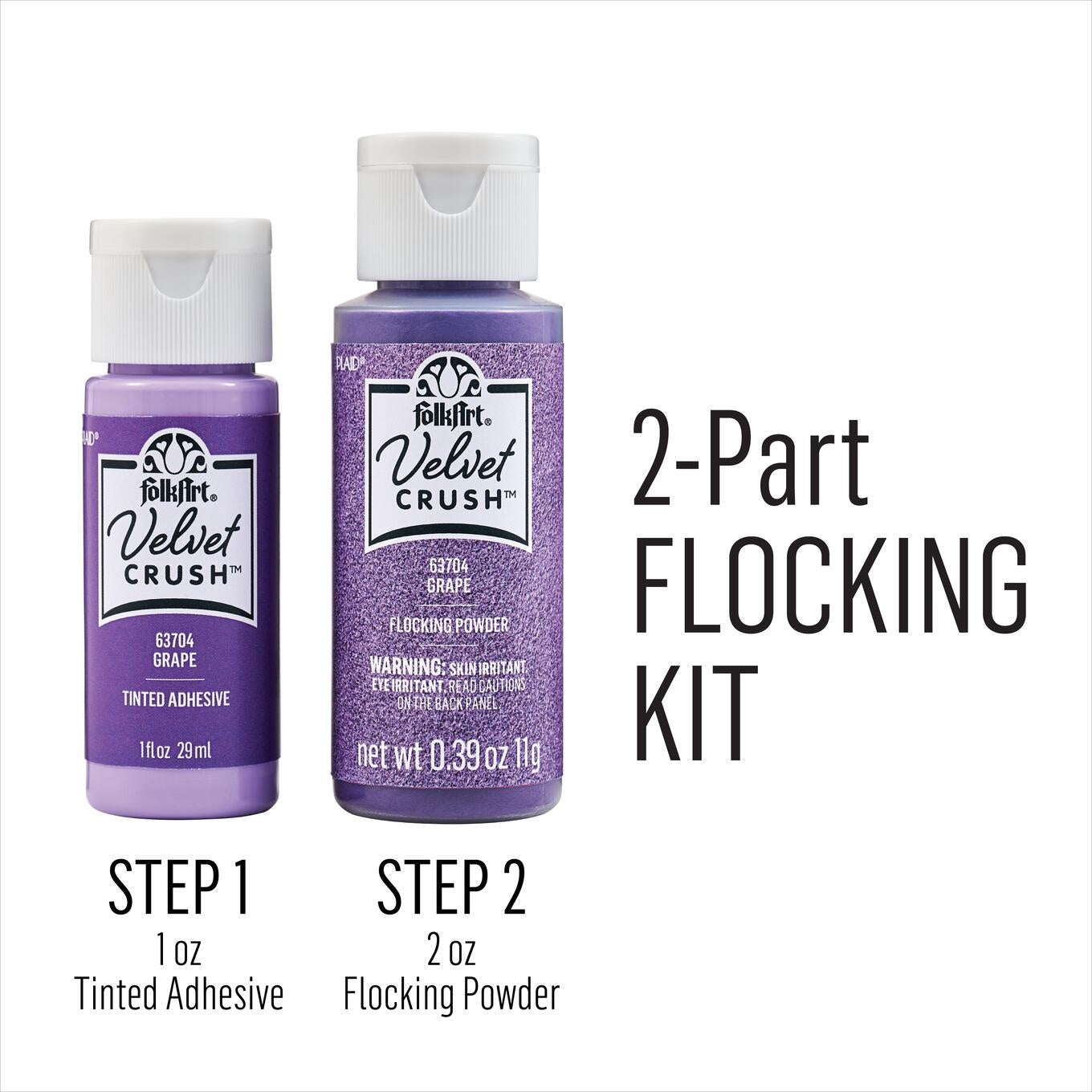 FolkArt Velvet Crush Flocking Kit-Grape