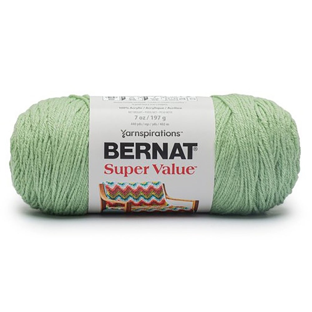 Bernat Super Value Solid Yarn-Soft Green