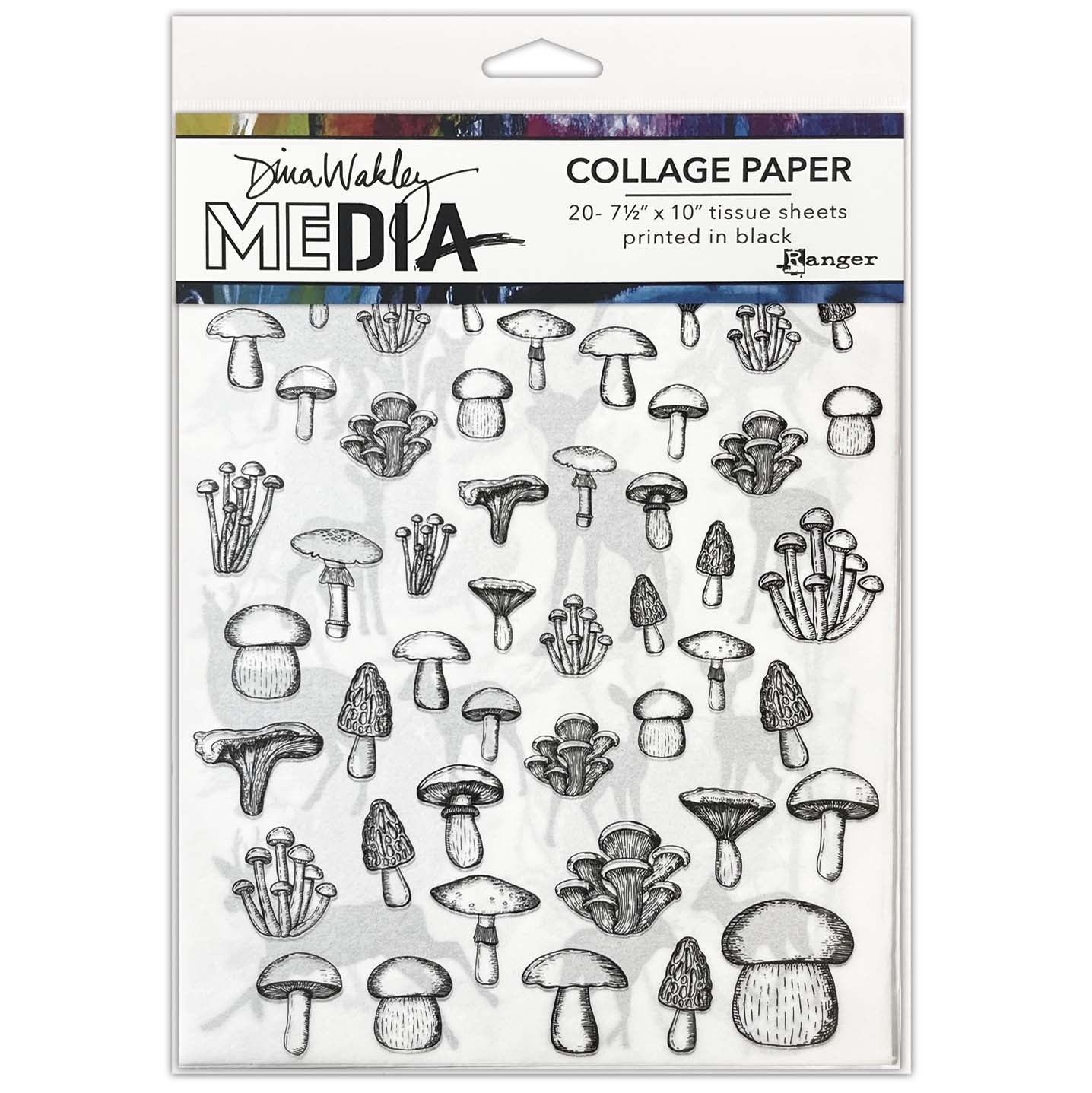 Dina Wakley MEdia Collage Tissue Paper 7.5"X10" 20/PKg-The Forest