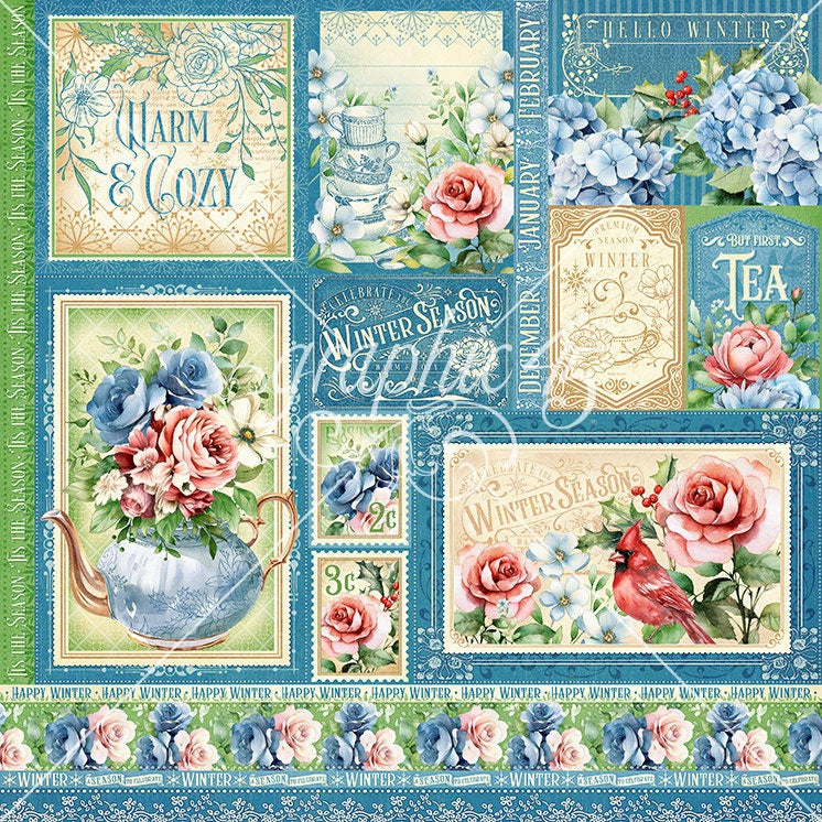 Season To Celebrate Double-Sided Cardstock 12"X12"-Winter Cut-Apart