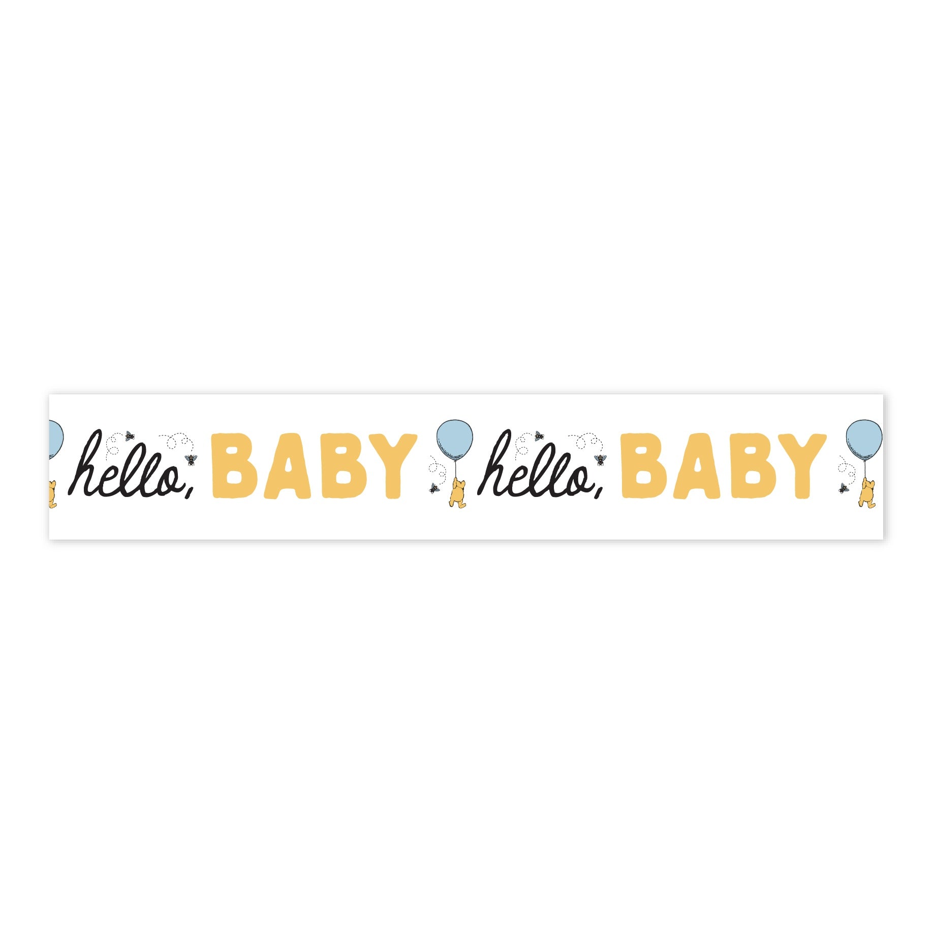 Winnie The Pooh Baby Washi Tape 30'-Hello Baby Balloon