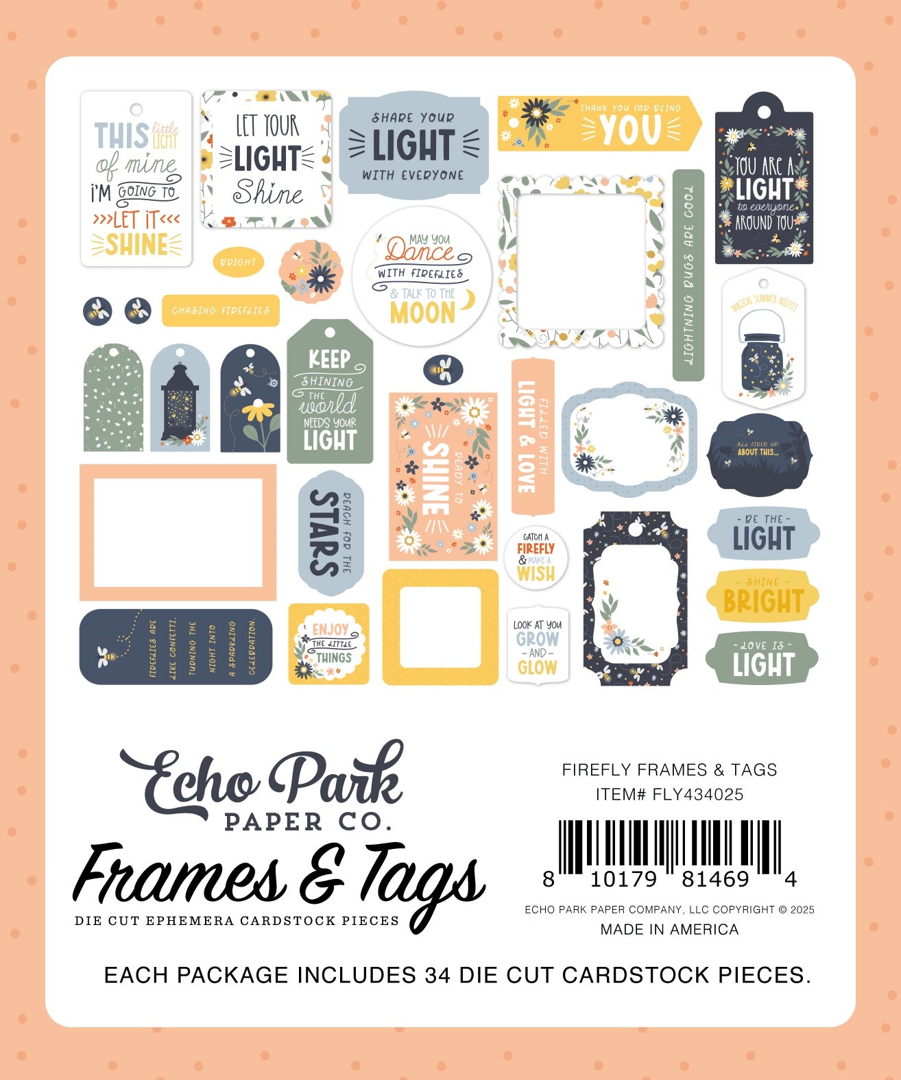 Echo Park Ephemera-Frames & Tags, Firefly