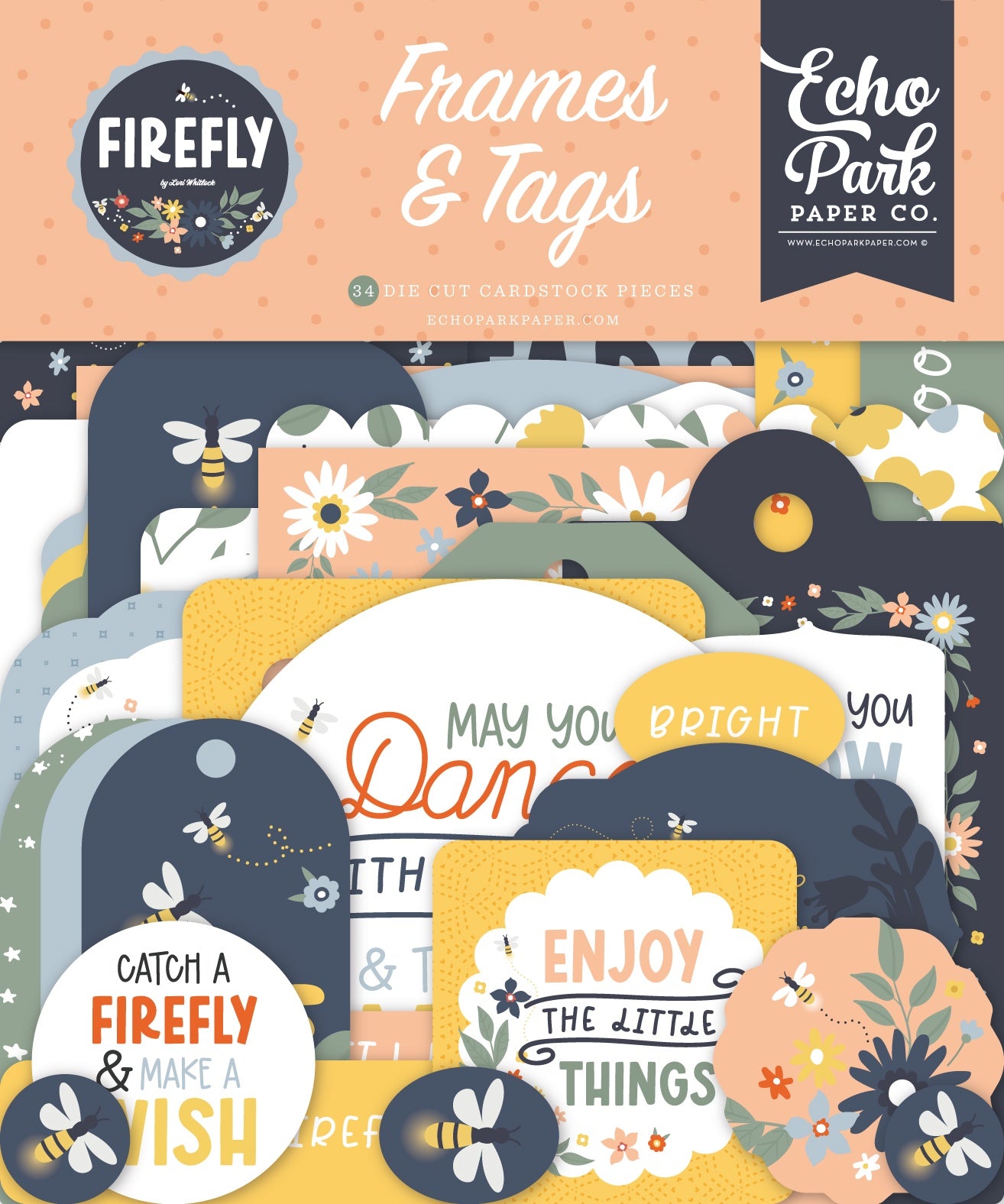 Echo Park Ephemera-Frames & Tags, Firefly