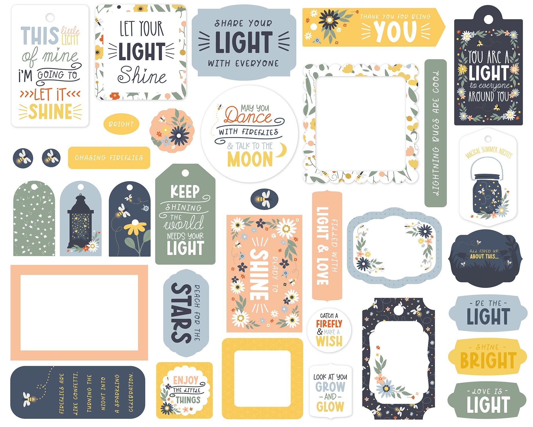 Echo Park Ephemera-Frames & Tags, Firefly