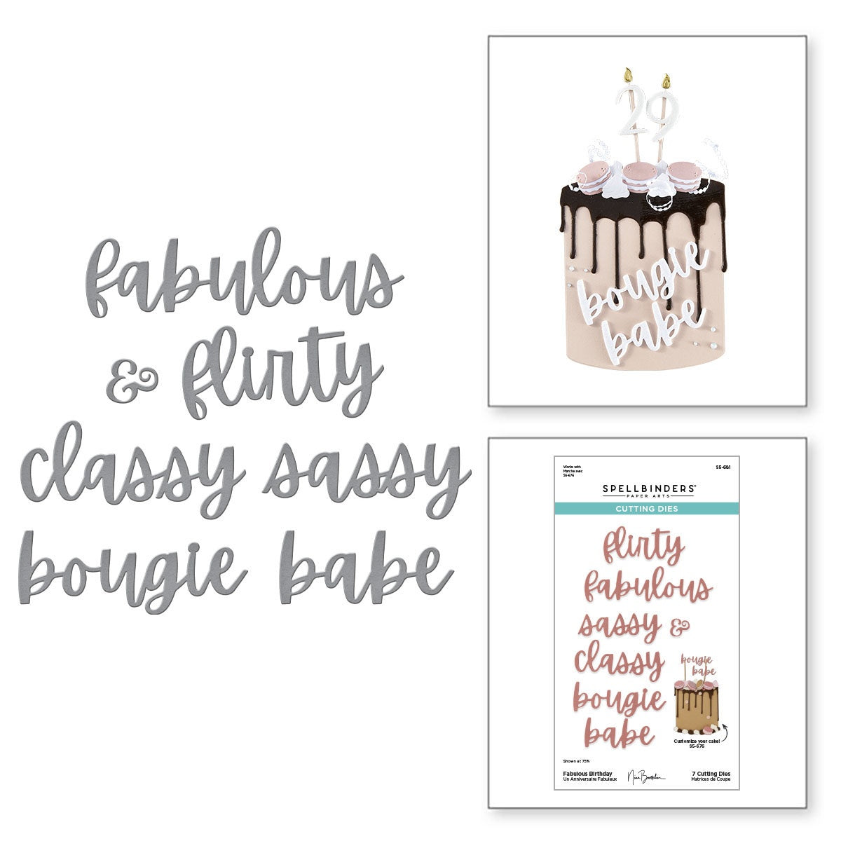 Spellbinders Etched Dies Bougie Birthday By Nina Boettcher-Fabulous Birthday