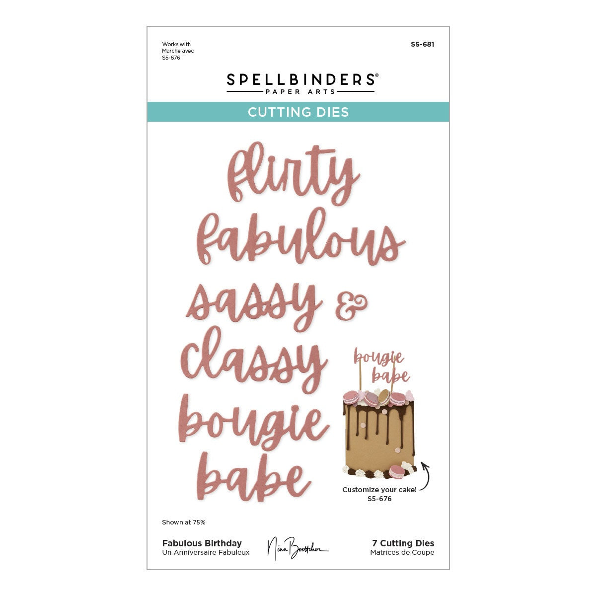 Spellbinders Etched Dies Bougie Birthday By Nina Boettcher-Fabulous Birthday