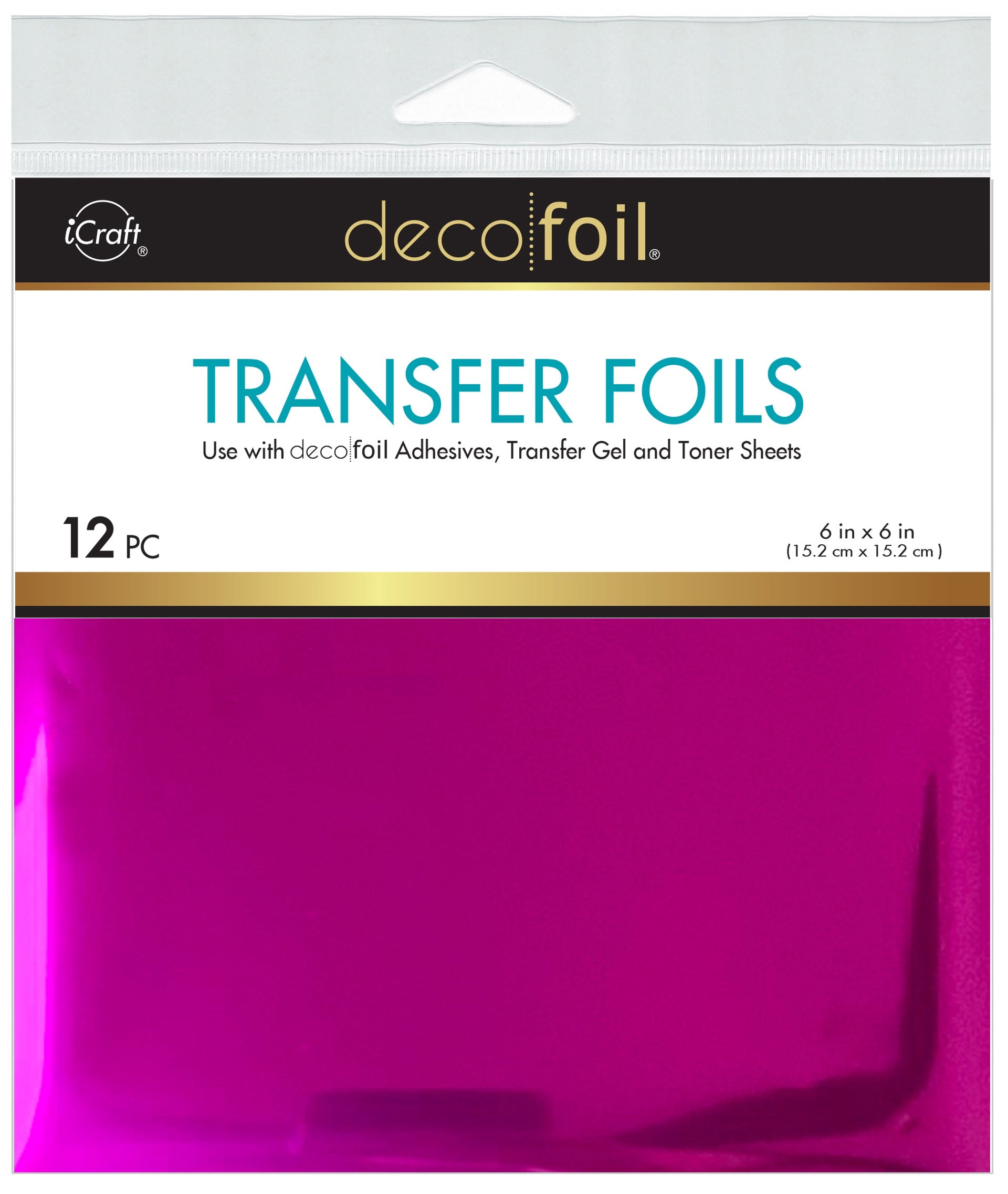 Deco Foil Transfer Sheets 6"X6" 12/Pkg-Berry Crush