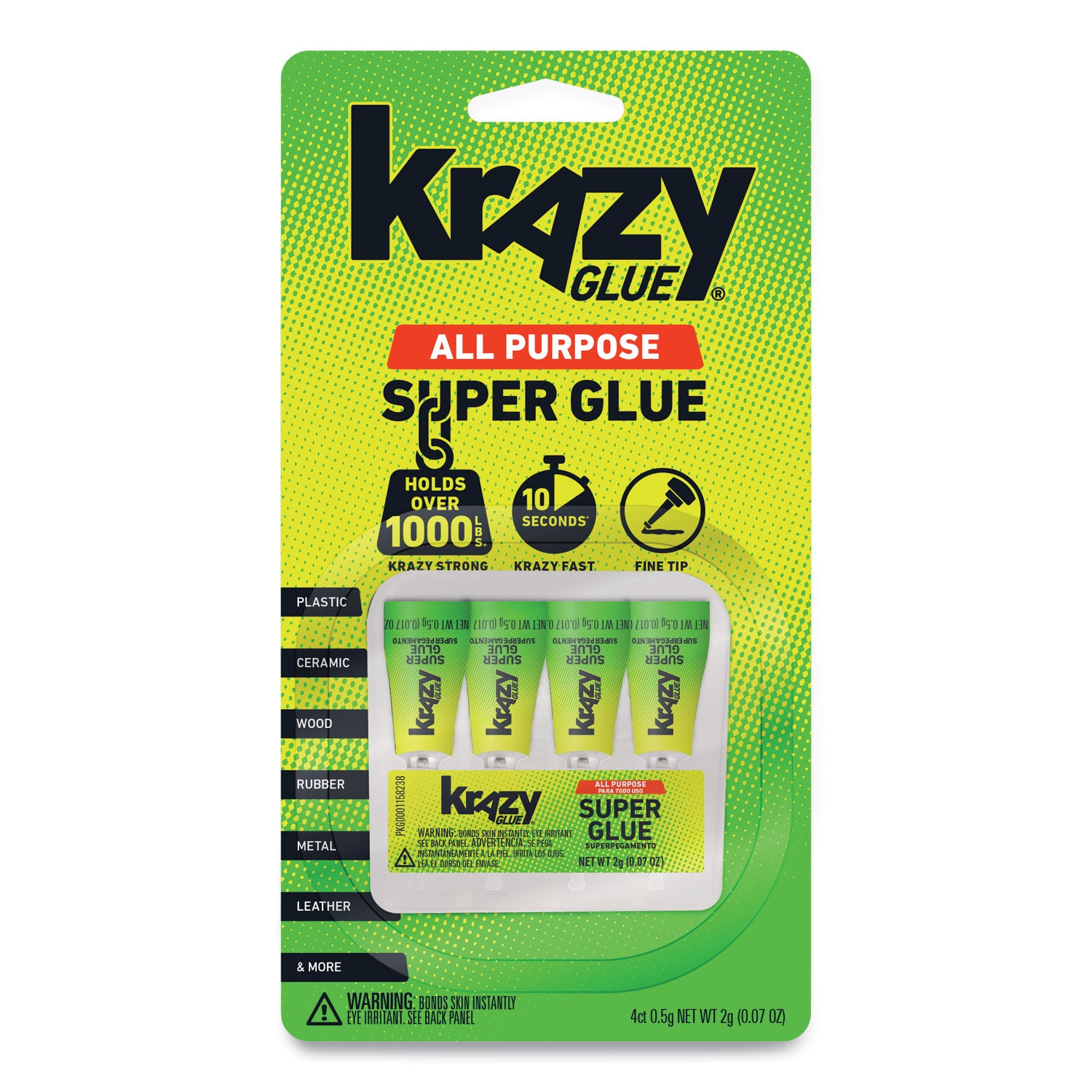 Krazy Glue(R) All-Purpose Singles 4/Pkg .017oz