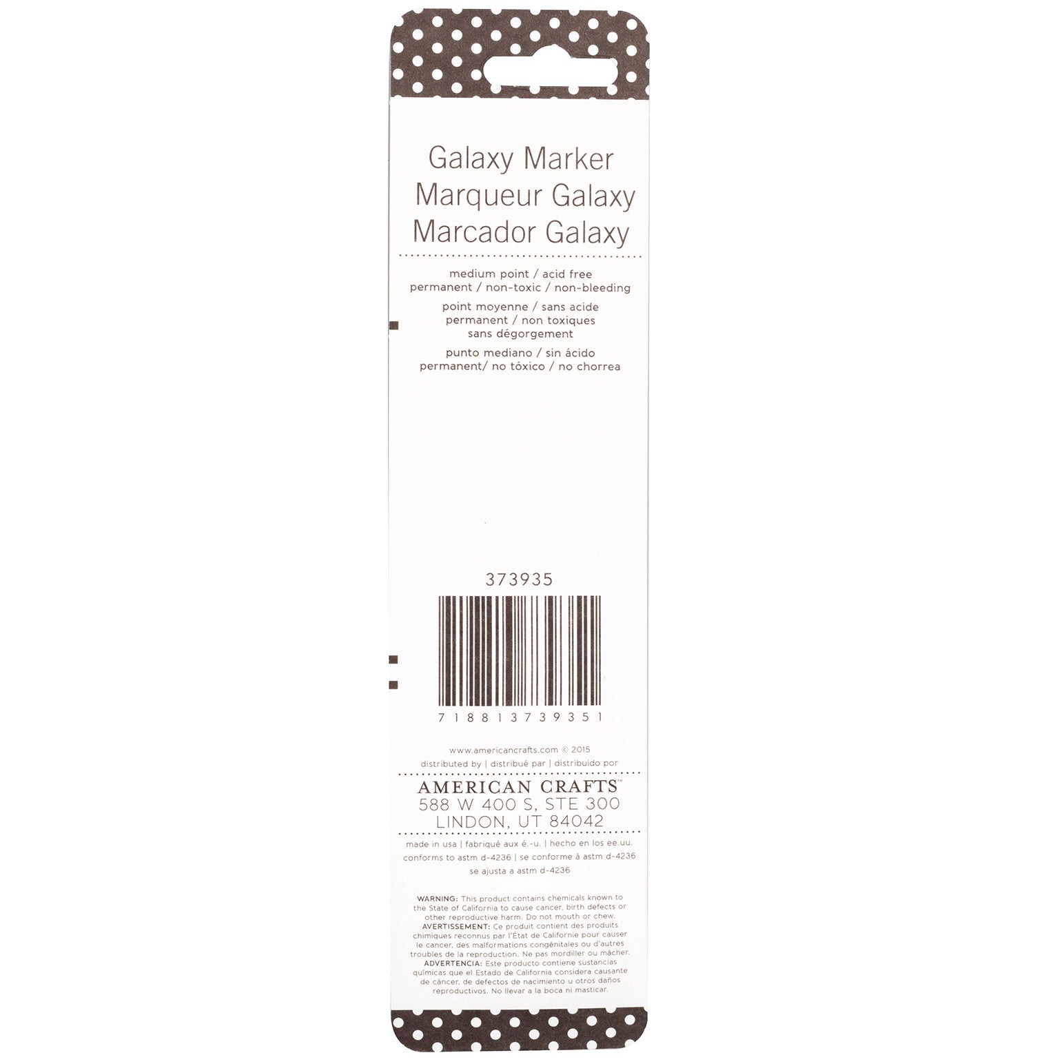 American Crafts Galaxy Marker-White
