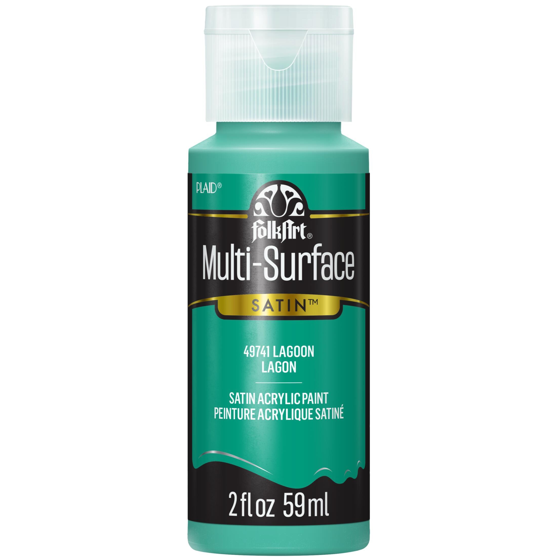 FolkArt Multi-Surface Satin Acrylic Paint 2oz-Lagoon