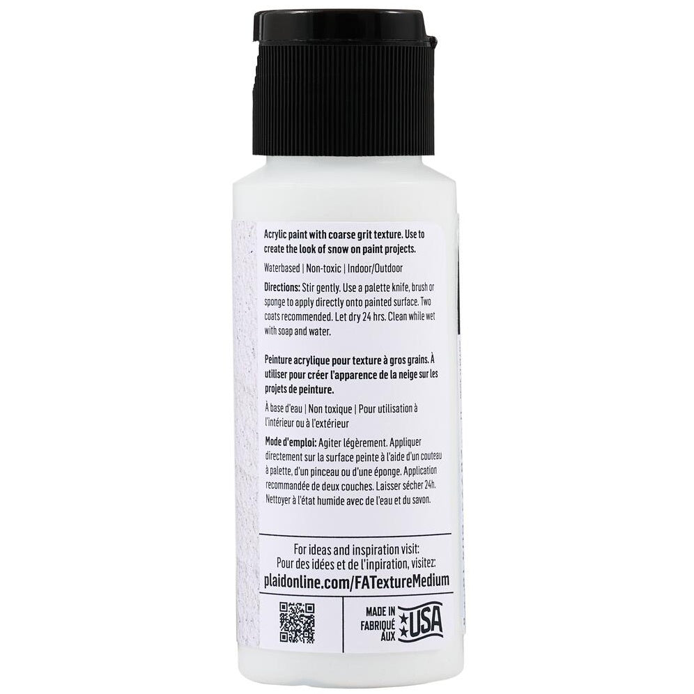 FolkArt Textured Medium 2oz-Snow