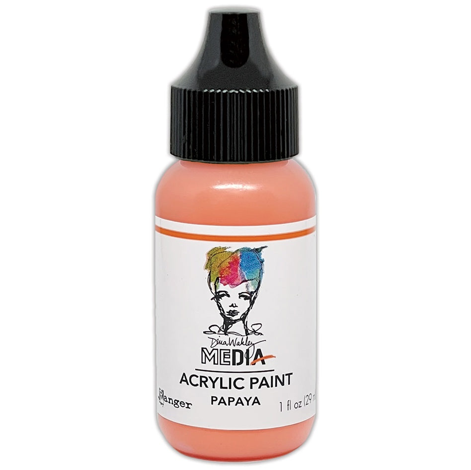 Dina Wakley Media Heavy Body Acrylic Paint 1oz-Papaya