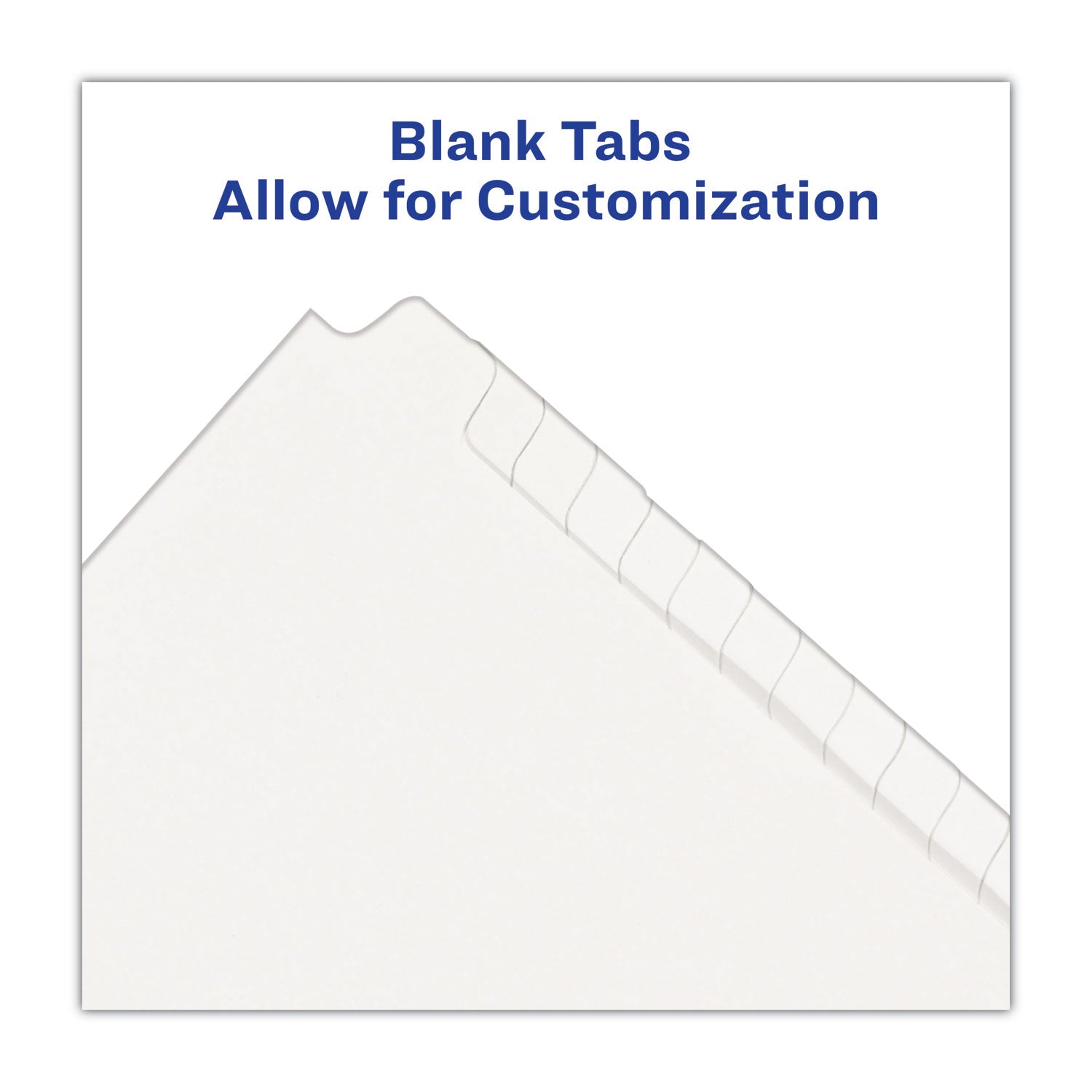 Avery® Blank Tab Legal Exhibit Index Divider Set, 25-Tab, Letter, White, Set of 25