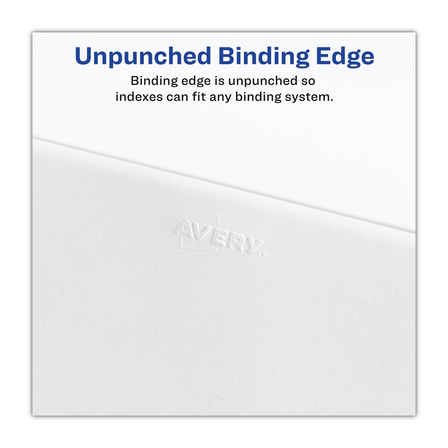 Avery® Blank Tab Legal Exhibit Index Divider Set, 25-Tab, Letter, White, Set of 25