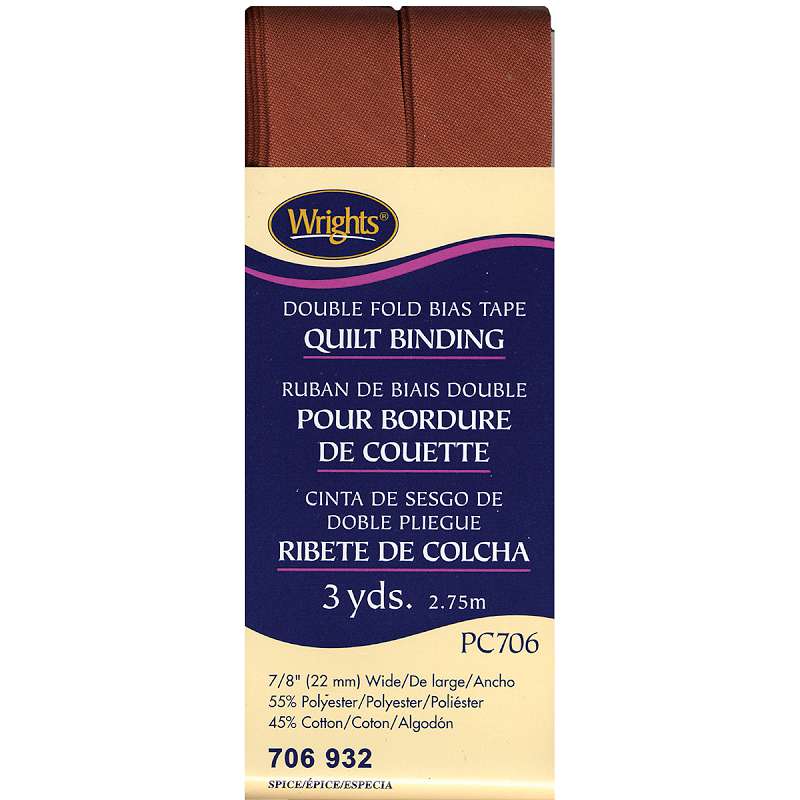 Double Fold Quilt Binding 7/8"X3yd Spice