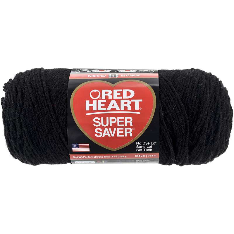 Red Heart Super Saver Yarn Black