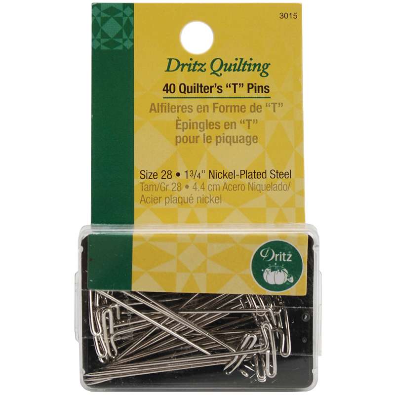 Dritz Quilting Quilter's "T" Pins Size 28 40/Pkg