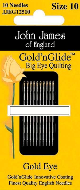 Gold'n Glide Big Eye Quilting Needles  Size 10 10/Pkg