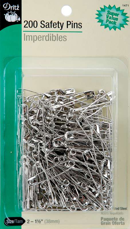 Safety Pins Size 2 200/Pkg
