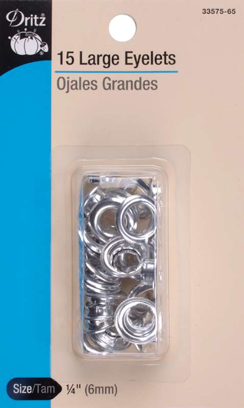 Eyelets 1/4" 15/Pkg Nickel