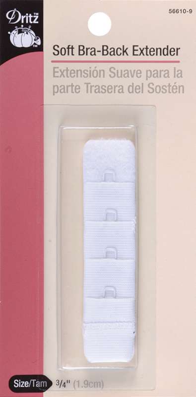Bra Back Extender 3/4" Wide White 1 Hook
