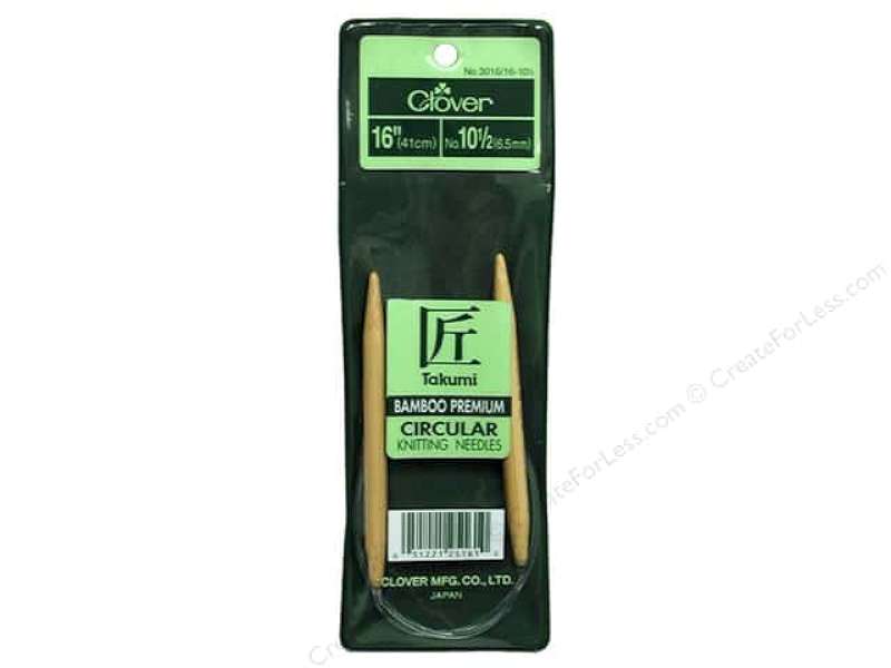 Takumi Bamboo Circular Knitting Needles 16" Size 10.5/6.5mm