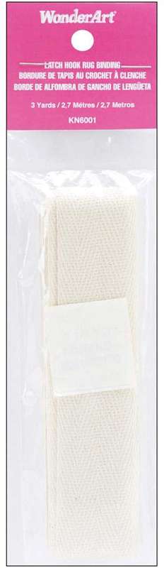 Caron Wonderart Latch Hook Rug Binding 1" X3 Yards-White