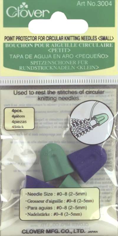 Point Protectors For Circular Knitting Needles Sizes 0 To 8 4/Pkg