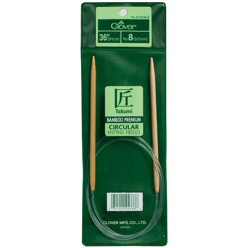 Takumi Bamboo Circular Knitting Needles 36" Size 4/3.5mm