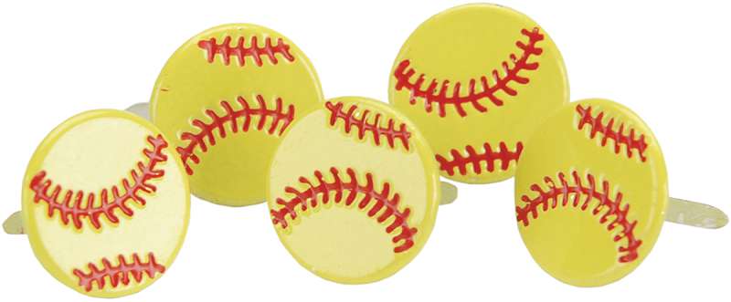 Eyelet Outlet Shape Brads 12/Pkg Softballs