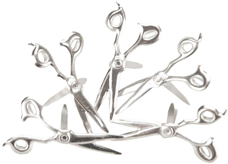Eyelet Outlet Shape Brads 12/Pkg Scissors