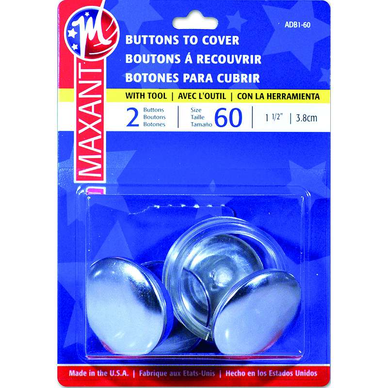 Cover Button Kit Size 60 1-1/2" 2/Pkg