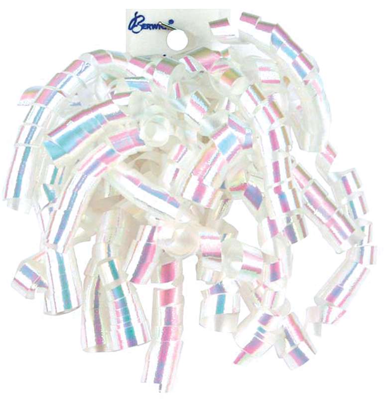 Curl Swirls  White Iridescent