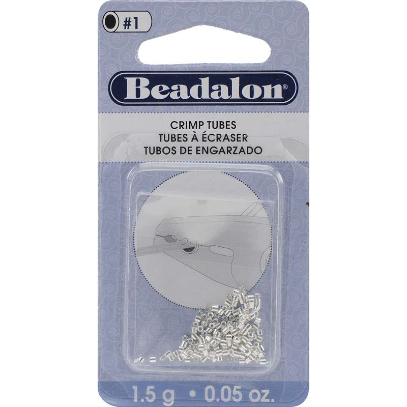 Crimp Tubes Size 1 1.5g Silver-Plated
