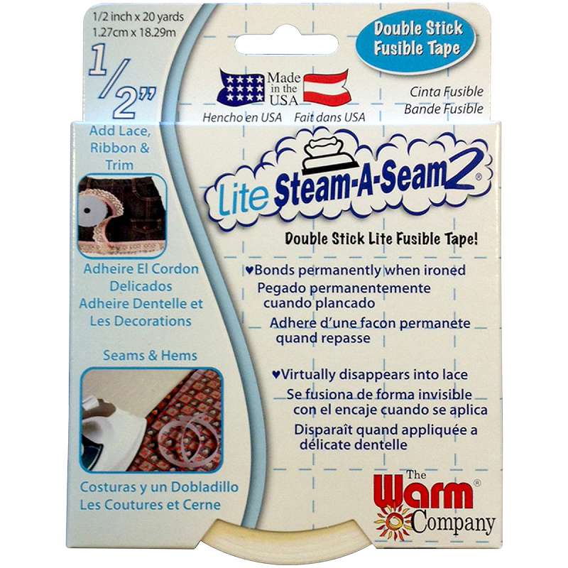 Lite Steam-A-Seam 2 Double Stick Fusible Web .5"X20yd