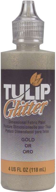 Tulip Dimensional Fabric Paint 4oz Glitter - Gold