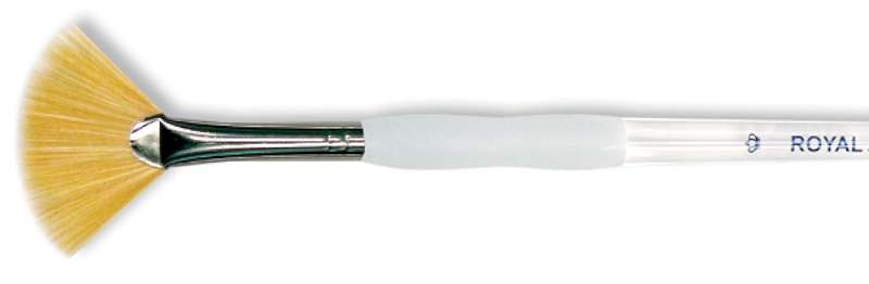 Soft-Grip Golden Taklon Fan Brush Size 20/0