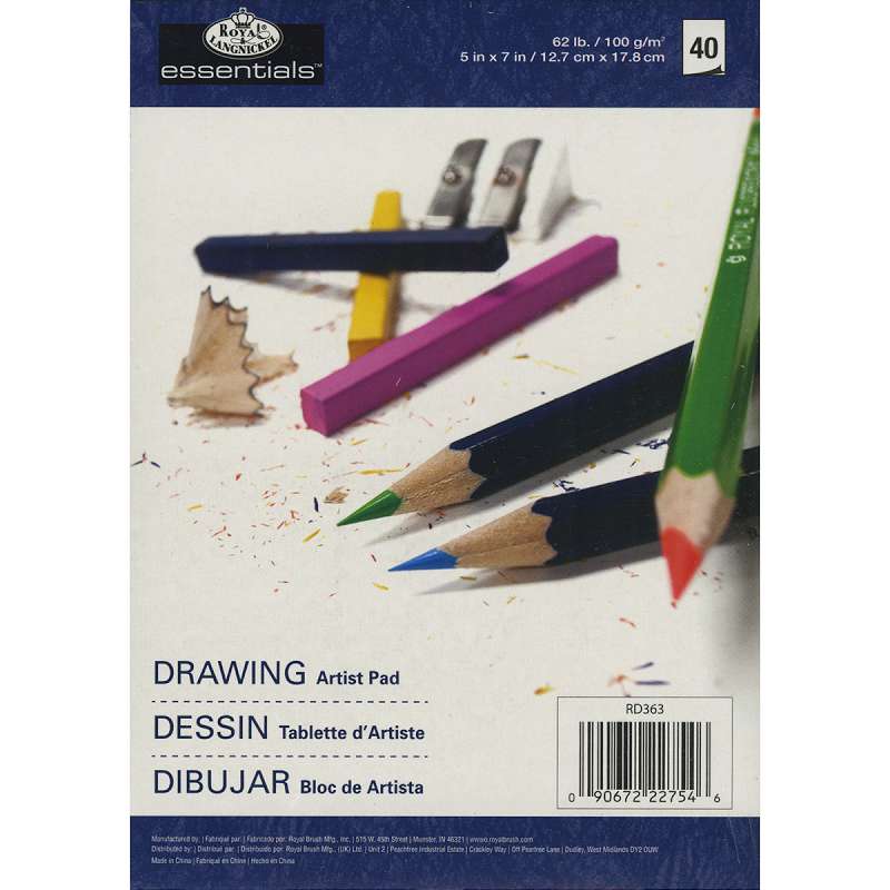 Essentials Drawing Artist Paper Pad 5"X7" 40 Sheets