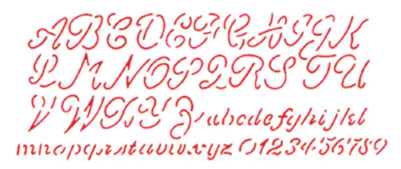 Stencil Magic Decorative Stencils Script Alphabet 5.25"X13"