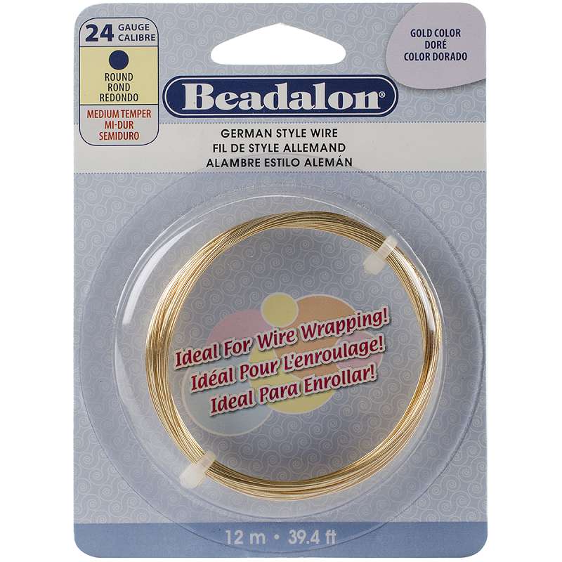 German Style Wire Gold Round - 24 Gauge, 37.4'