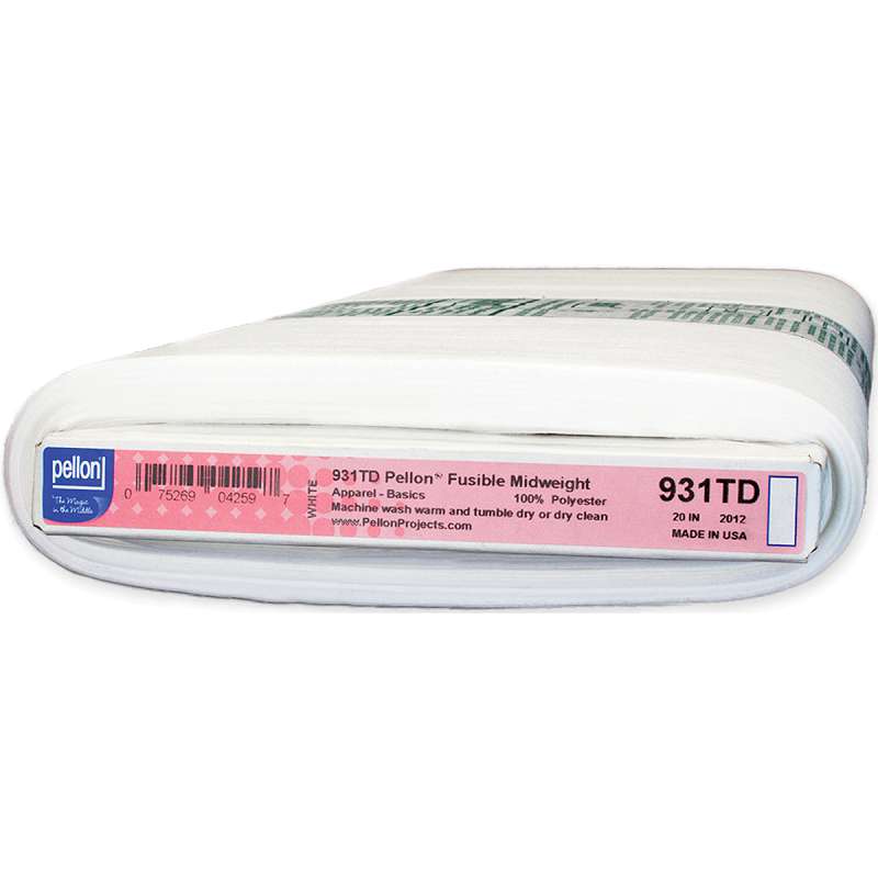Fusible Midweight Interfacing White 20"X25yd
