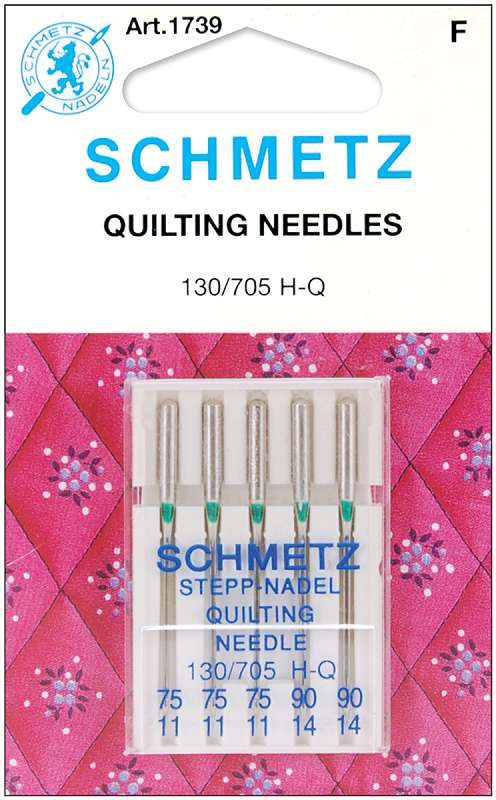 Quilt Machine Needles Sizes 11/75 (3) & 14/90 (2)