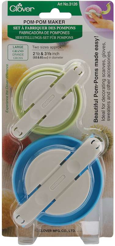 Pom-Pom Makers Large 2.5" & 3.375" 2/Pkg