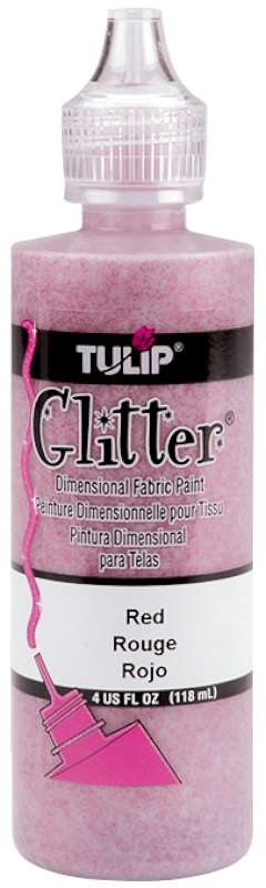 Tulip Dimensional Fabric Paint 4oz Glitter - Silver