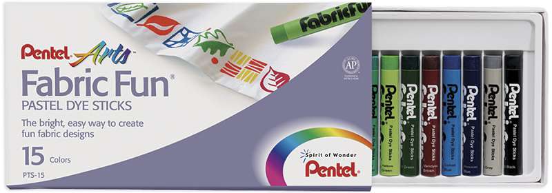 Fabric Fun Pastel Dye Sticks 15/Pkg Assorted Colors
