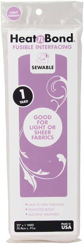 Heat'n Bond Lightweight Iron-On Fusible Interfacing 20"X36"