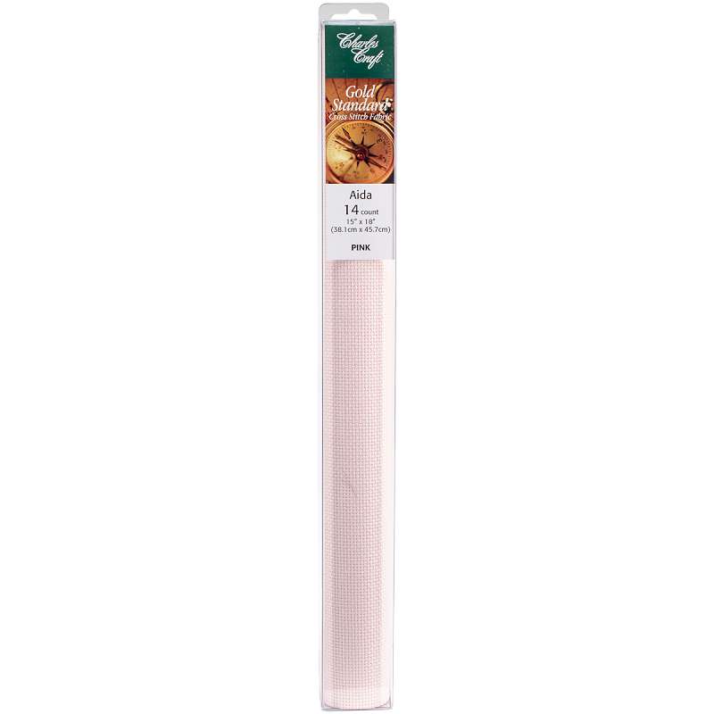 Gold Standard Aida 14 Count 15"X18" Box Pink