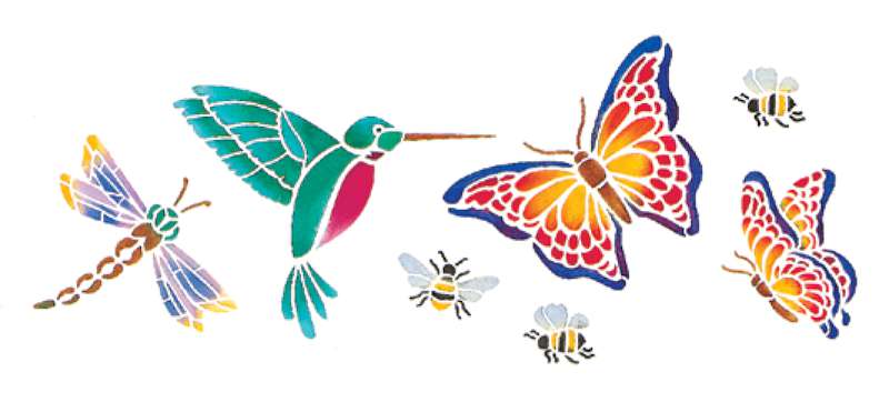 Stencil Magic Decorative Stencils Butterflies & More 5.25"X13"