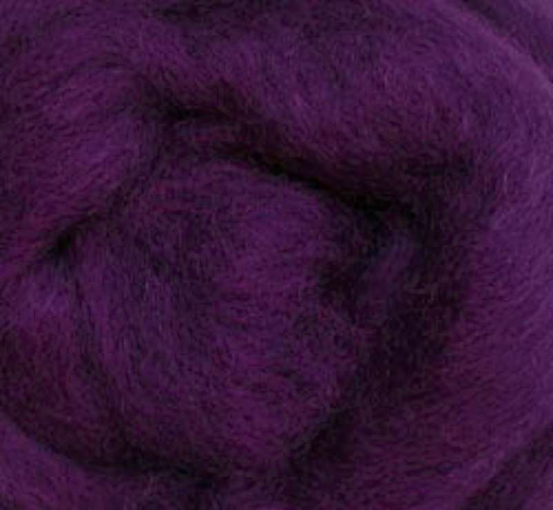 Wool Roving 12" .22oz Purple