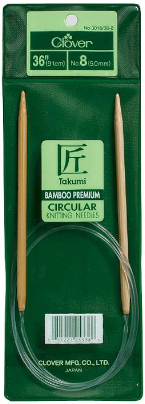 Takumi Bamboo Circular Knitting Needles 36" Size 6/4mm